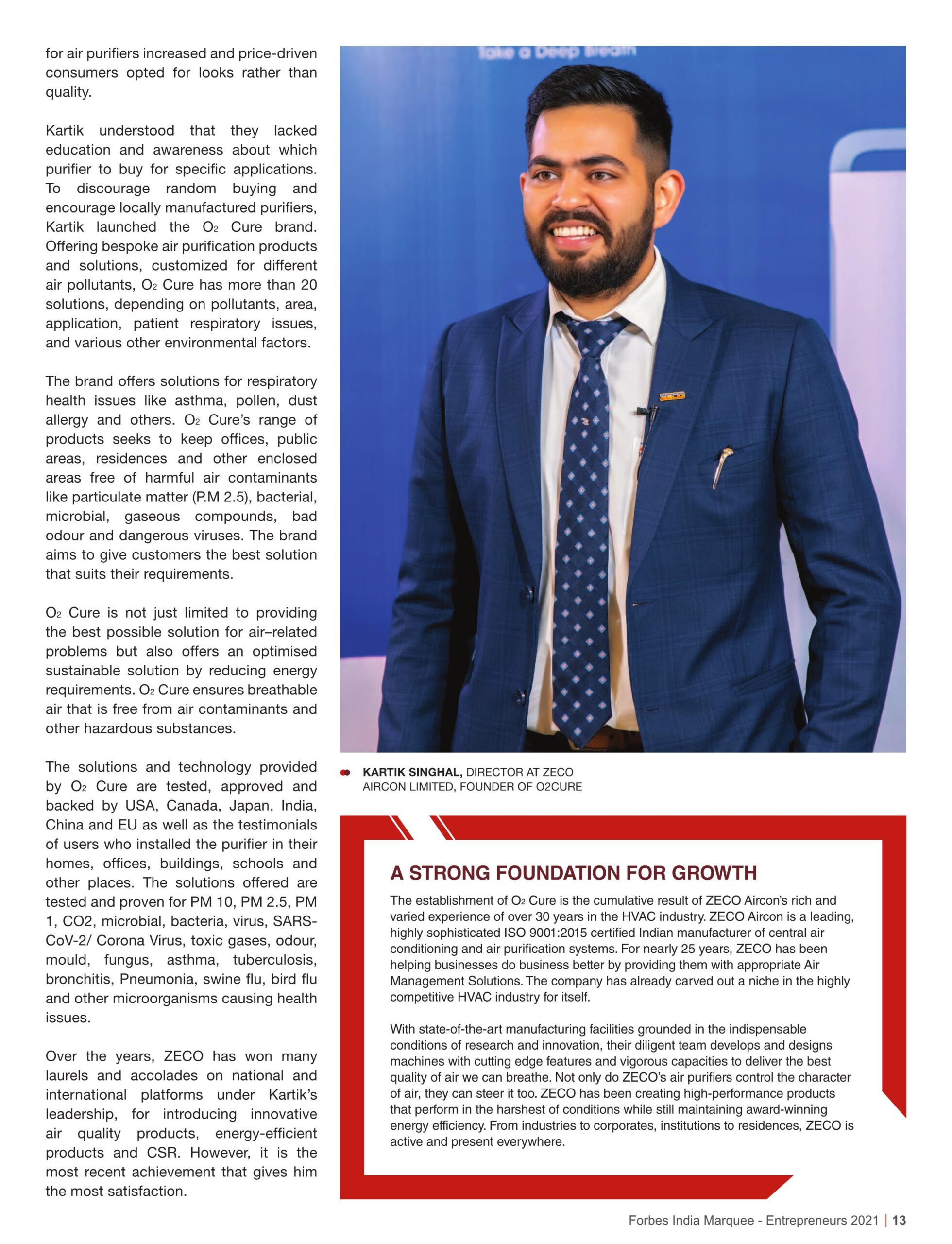 Forbes India - Enterprenuer 2021